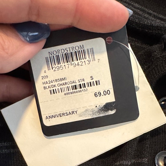 Halogen Black Button-Up Top Dolman - Picture 3 of 3